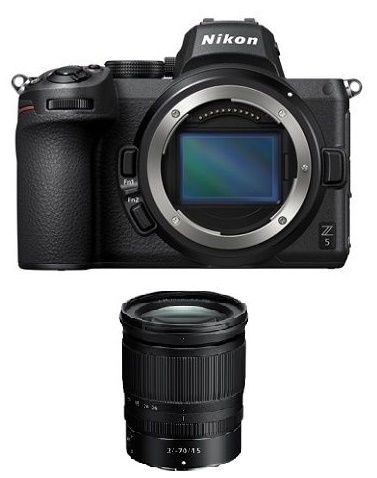 كاميرا نيكون Z5 مع عدسة 24-70 F/4، كاميرا بدون مرآة كاملة الإطار، VOK040XM