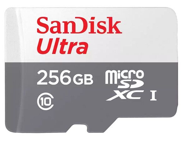 بطاقة ذاكرة سانديسك الترا microSDXC UHS-I سعة 256 جيجابايت – سرعة 100 ميجابايت/ثانية للهواتف الذكية بنظام أندرويد، الأجهزة اللوحية والكاميرات (SDSQUNR-256G-GN3MN)
