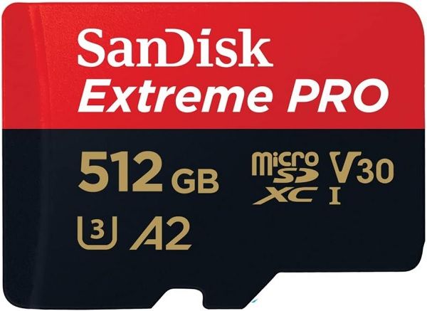 بطاقة ذاكرة SanDisk Extreme PRO® microSDXC™ UHS-I سعة 512 جيجابايت (SDSQXCD-512G-GN6MA)