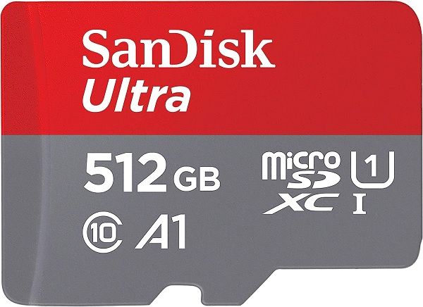 بطاقة ذاكرة سانديسك الترا microSDXC UHS-I سعة 512 جيجابايت – سرعة نقل عالية 150 ميجابايت/ثانية لهواتف أندرويد، الأجهزة اللوحية وأجهزة كروم بوك (SDSQUAC-512G-GN6MN)