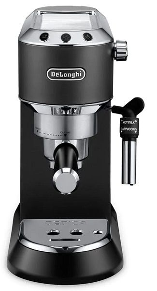 De'Longhi Dedica, Manual Coffee Machine, Pump Espresso and Cappuccino Machine, Ground Coffee and ESE Pods can be used, Milk Frother for Latte Macchiato and more, 1350W, 1.1L, 15 Bar, EC685.BK, Black
