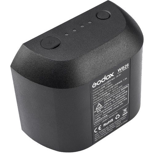 بطارية ليثيوم أيون قابلة لإعادة الشحن من جودوكس لفلاش AD600Pro (WB26)