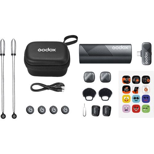 جودوكس طقم ميكروفون لاسلكي لشخصين 2.4 جيجاهرتز ،CUBE-SC-KIT2