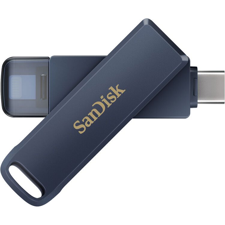 فلاش ميموري SanDisk لهواتف iPhone بوصلة USB Type-C بسعة 128 جيجابايت، SDIXD0N-128G-GN6NE
