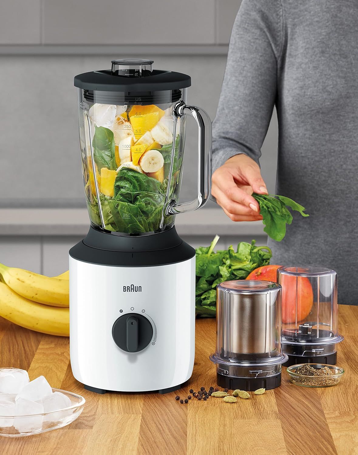 إبريق خلاط براون PowerBlender - خلط سريع ومتجانس بفضل الإبريق ثلاثي الزوايا