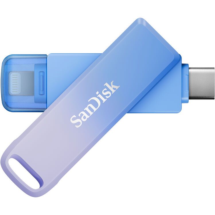 يشمل محرك SanDisk Creator Phone موصلات USB من النوع C™ وLightning بسعة 256 جيجابايت، SDIXD0N-256G-GN6TP
