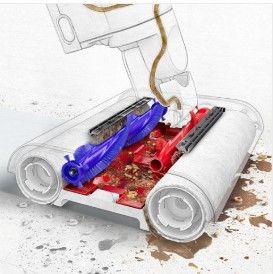 Roller cleaning and waste separation