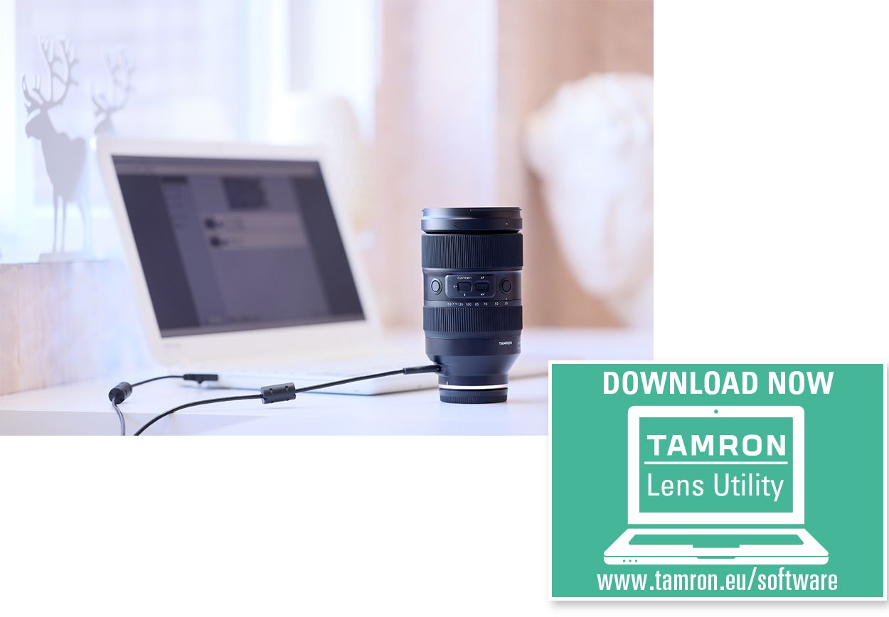 إمكانية التكوين الفردي باستخدام برنامج TAMRON Lens Utility