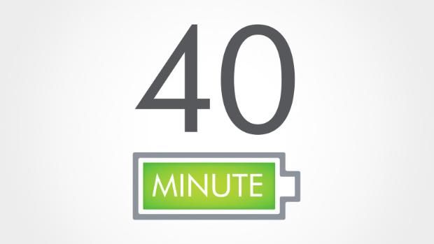 ما يصل إلى 40 دقيقة من الشفط الخالي من التلاشي