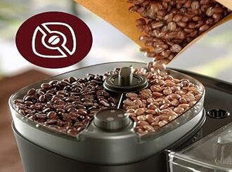 Detachable duo-bean container to mix and switch your beans