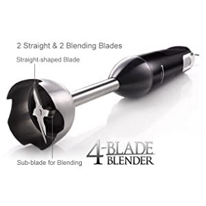 600W Motor & 4 Blades