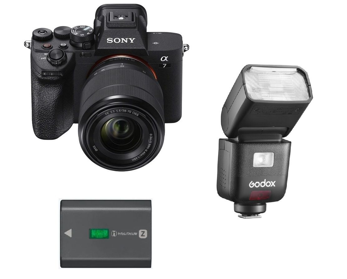 Sony Alpha 7 IV full-frame Hybrid Camera with 28-70 mm Zoom Lens
