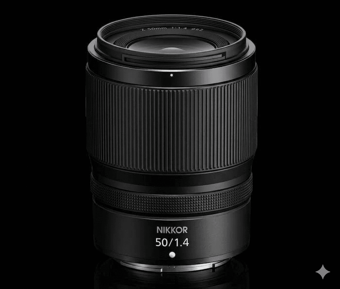 عدسة نيكون نيكور Z مقاس 50 مم f/1.4 عدسة بؤرية ثابتة سريعة للإطار الكامل، فتحة f/1.4 واسعة، تصميم مدمج وتركيز STM صامت , JMA004DA