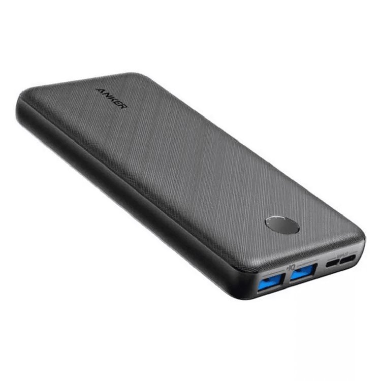 باور بانك أنكر 20000 مللي أمبير/ساعة أسود 2USB 1MIC (A1268H13SC)