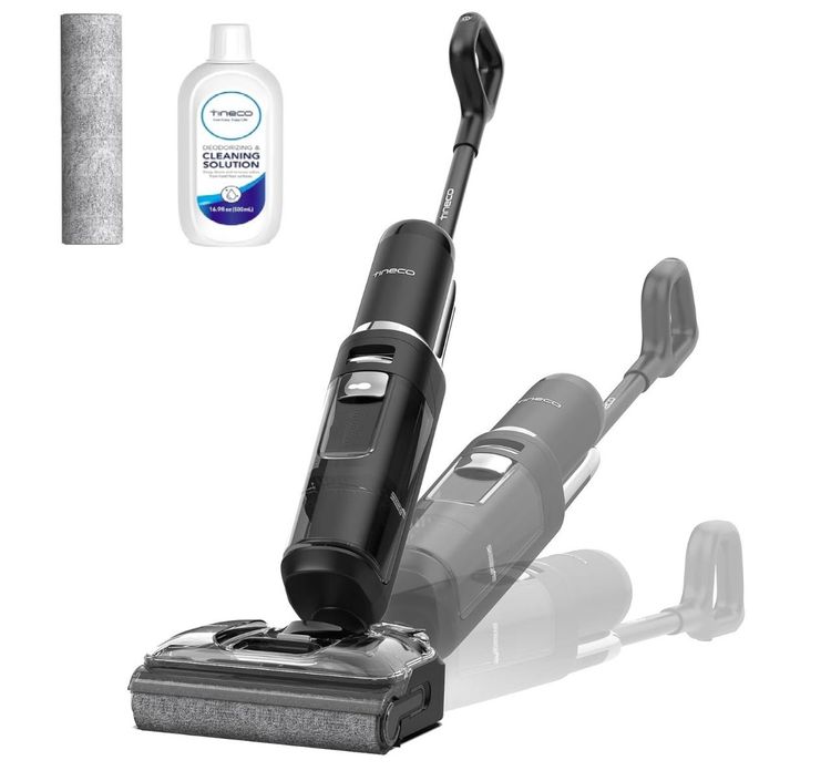 Tineco Floor One S7 Stretch Cordless Wet Dry Vacuum Cleaner, 50 Min Runtime, FlashDry Self Clean, 180° Lay Flat Design, 1L, FW061600AE, Black