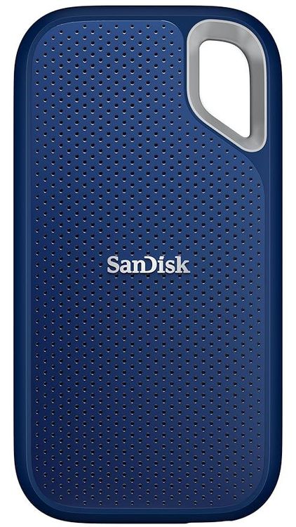 SanDisk Extreme Portable SSD, 2TB, Royal Blue, Upto 1050MB/s R & 1000MB/s W, IP65, 3Meter Drop Resistance, HW Protection, 5 Y Warranty