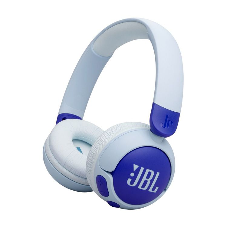 JBL Junior 320 BT, Wireless On-Ear Bluetooth Headphones for Kids with Built-In Mic, 50 Hours Playback, JBL Safe Sound, Low Volume, Easy Controls and Sticker Set,320BT, Blue