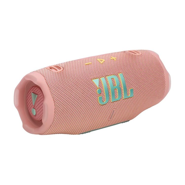 JBL Charge 6 – مكبر صوت بلوتوث محمول مقاوم للماء مزود ببطارية قوية ونظام Auracast، مع زمن تشغيل يصل إلى 28 ساعة، شحن سريع، تصميم مقاوم للسقوط، وصوت قوي، زهري
