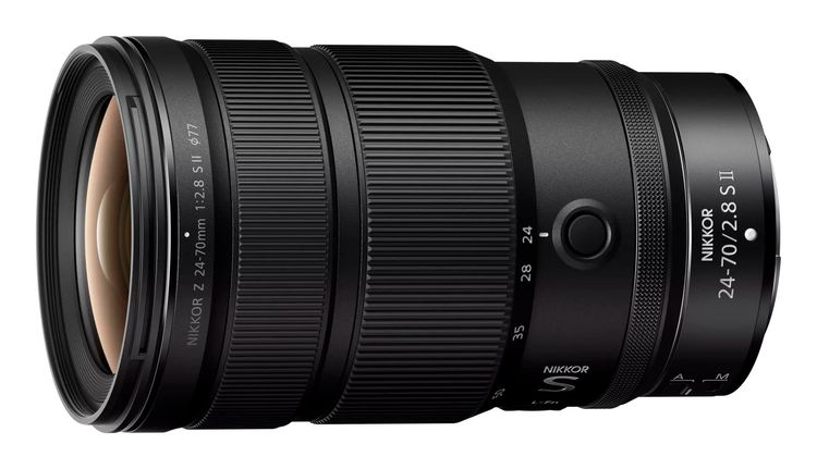 عدسة نيكون نيكور Z 24-70 مم f/2.8 S II مع آلية تكبير داخلية، عدسة بدون مرآة ذات إطار كامل، إعادة تعريف التنوع والثبات والحجم الصغير لهذه الفئة الأساسية من عدسات التكبير الاحترافية، JMA724DA، أسود