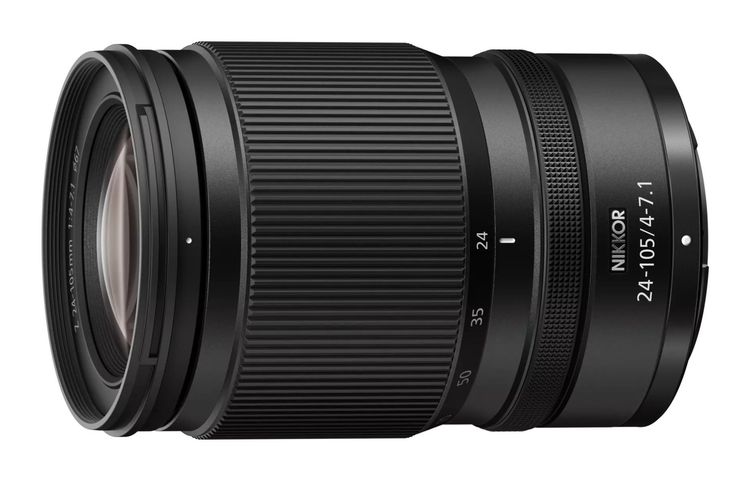 عدسة نيكون نيكور Z 24-105 مم f/4-7.1، عدسة تكبير/تصغير خفيفة الوزن ومتعددة الاستخدامات، نطاق طول بؤري واسع، JMA727DA، أسود