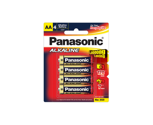 Panasonic Alkaline AA-Size Battery 4X1 (LR6T/4B)