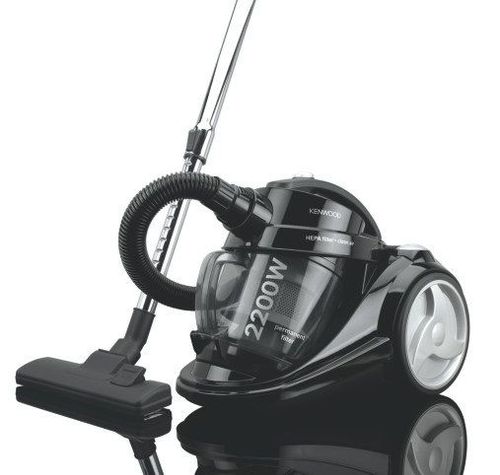 Kenwood Bagless Canister Vacuum Cleaner, 2200W, 2.5L Dust Caister Capacity, HEPA Filter, Anti Bacteria, Pet Care, VC705001, Black