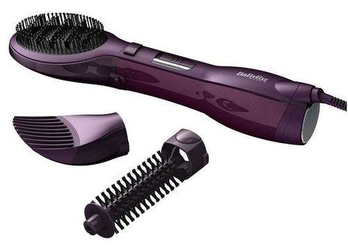Babyliss Air Styler Pro, 1000W, 2 Speeds and Temperature, Cool Air, Paddle Brush, Round Brush, Ionic Function, AS115SDE, Purple
