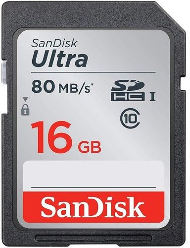 SANDISK 16G ULTRA SD 80M/S,C10 (SDSDUNC-016GC)