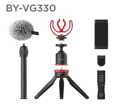 طقم ميكروفون فيديو عالمي للهواتف الذكية من بويا (BY-VG330)