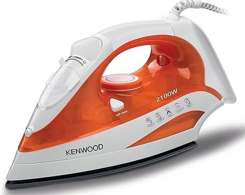 Kenwood Steam Iron, 2100W, 300ML Capacity, Scratch Resist, Ceramic Soleplate, Anti Drip, Self Clean Function, Water Spray, 130G Steam Shot, STP50.000WO, Orange