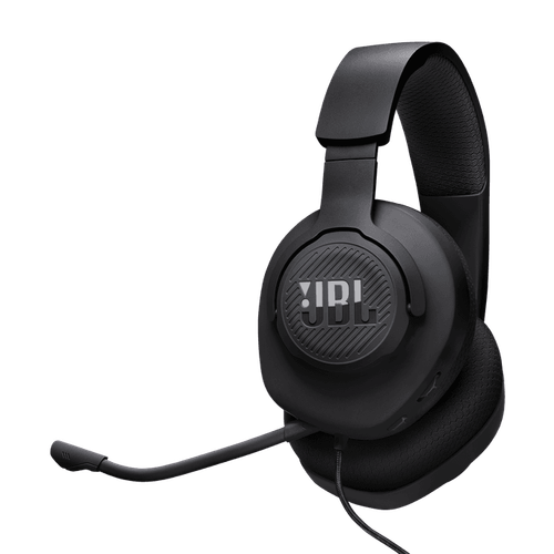 سماعة الألعاب السلكية JBL Quantum 100M2 فوق الأذن باللون الأسود (JBLQTUM100M2BLK)