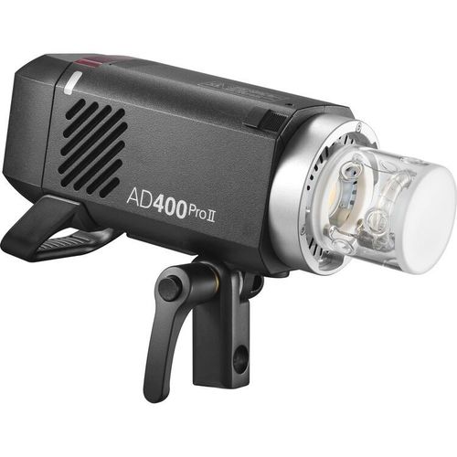 فلاش جودوكس AD400Pro II الخارجي متعدد الإمكانات، 400 واط، مزامنة عالية السرعة، مصباح نمذجة ثنائي اللون 30 واط، أسود