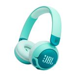 JBL Junior 320 BT, Wireless On-Ear Bluetooth Headphones for Kids with Built-In Mic, 50 Hours Playback, JBL Safe Sound, Low Volume, Easy Controls and Sticker Set, 320BT, Green